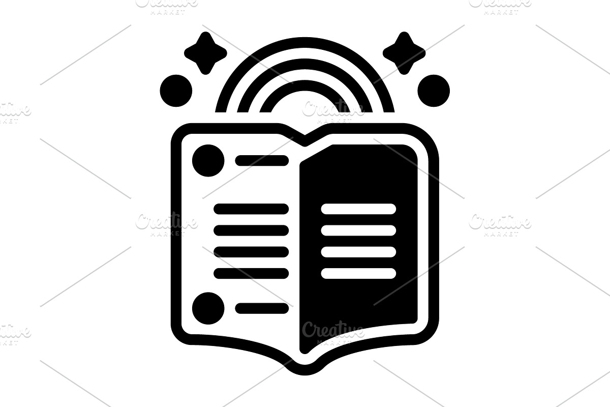 Literacy learning solid icon, a Solid Icon by Creative priyanka