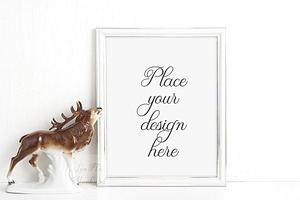 Print Mockup Winter Fall Frame Mock