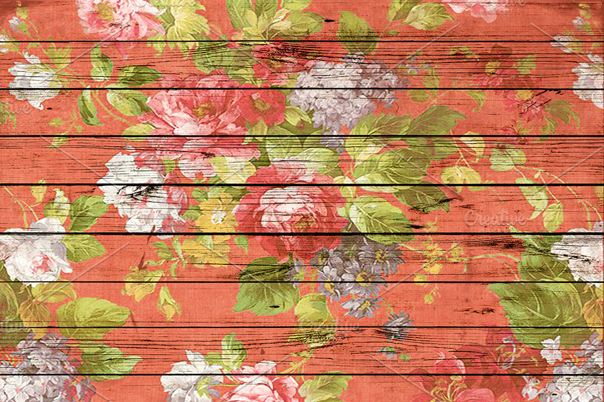 French Wood texture floral paper, a Texture Graphic by DidiArtWorld (Photo 3 of 5)