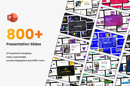 800+ Powerpoint Slides Bundle