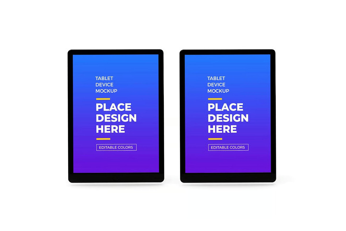 Tablet Device Mockup Template Set, an iPad Mockup by DesignRushMarket (Photo 8 of 11)