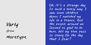 Varly, a Handwritten Font by Moretype (Thumbnail 1 of 4)