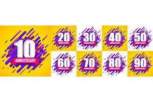 Anniversary celebration sign dates