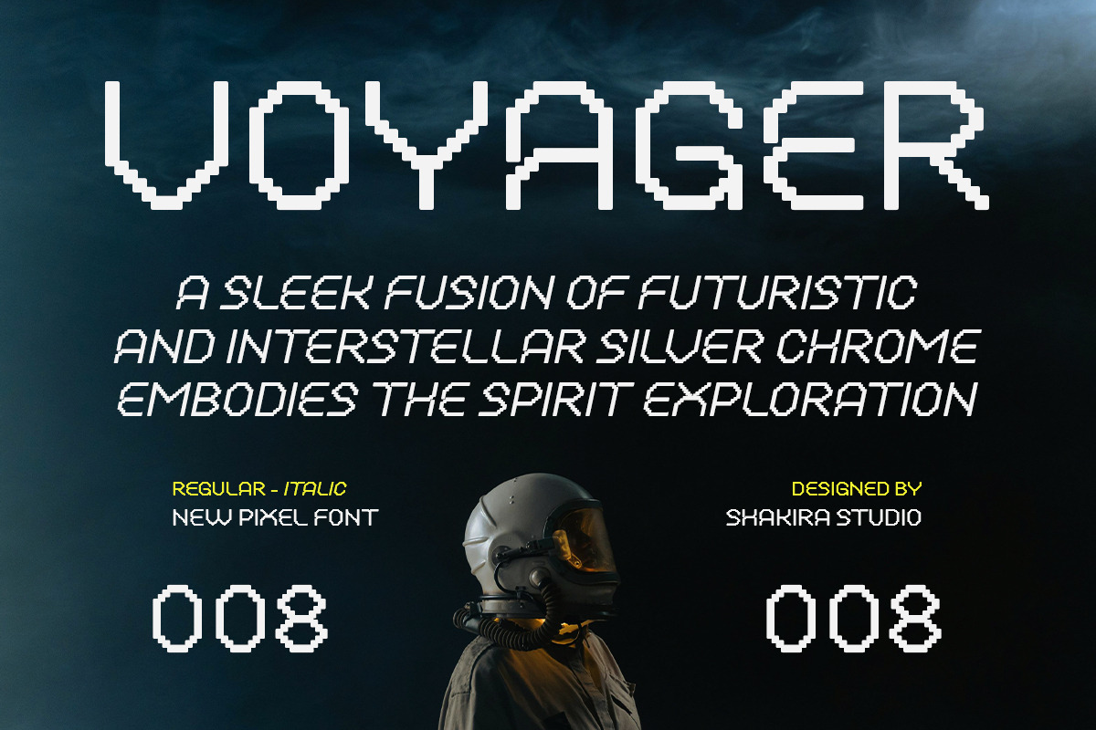 Pixelinx - Futuristic Display Pixel, a Sans Serif Font by Shakira Studio (Photo 2 of 10)