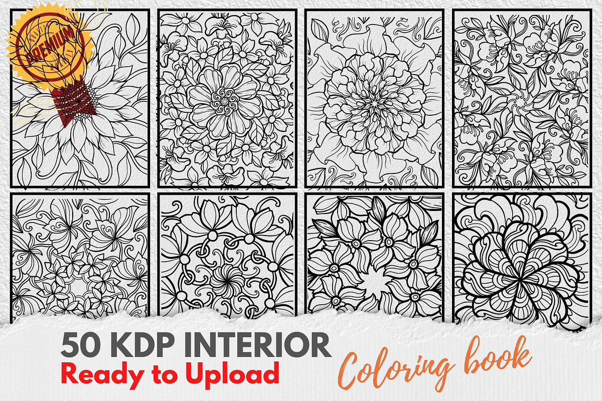KDP Interiors, Flower Coloring Book, an Illustration by Jaboor Magics (Photo 2 of 5)