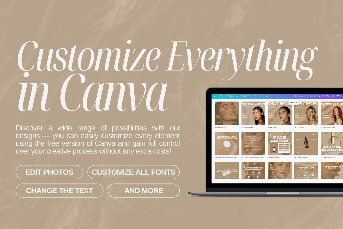 Skincare Bundle Canva Templates, a Design Template by Xenié Creative (Photo 8 of 10)