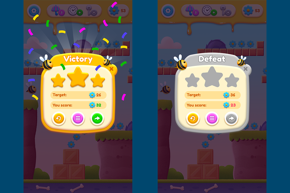 Game UI pack, Bee, an Object Graphic by KartInnka (Photo 6 of 28)