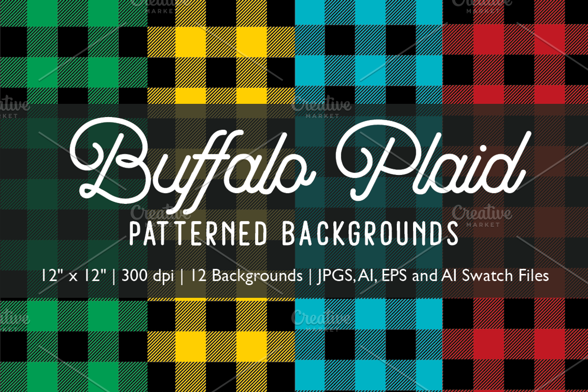 Buffalo Plaid Patterned Backgrounds, a Texture Graphic by M. by mprintly (Photo 1 of 12)