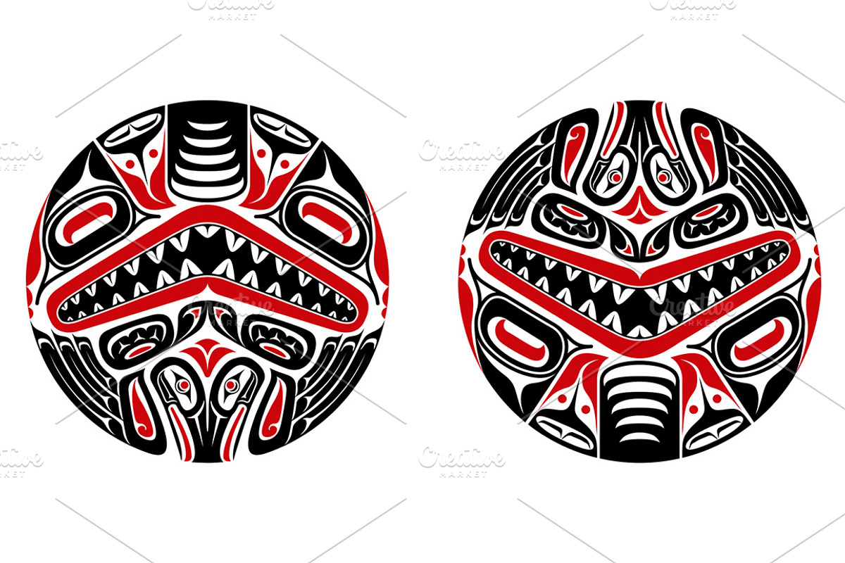 Haida design (5x), an Animal Illustration by Artefy's Graphic Bar