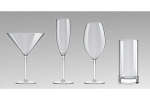 Empty glass collection, a Food Illustration by art PVP - market