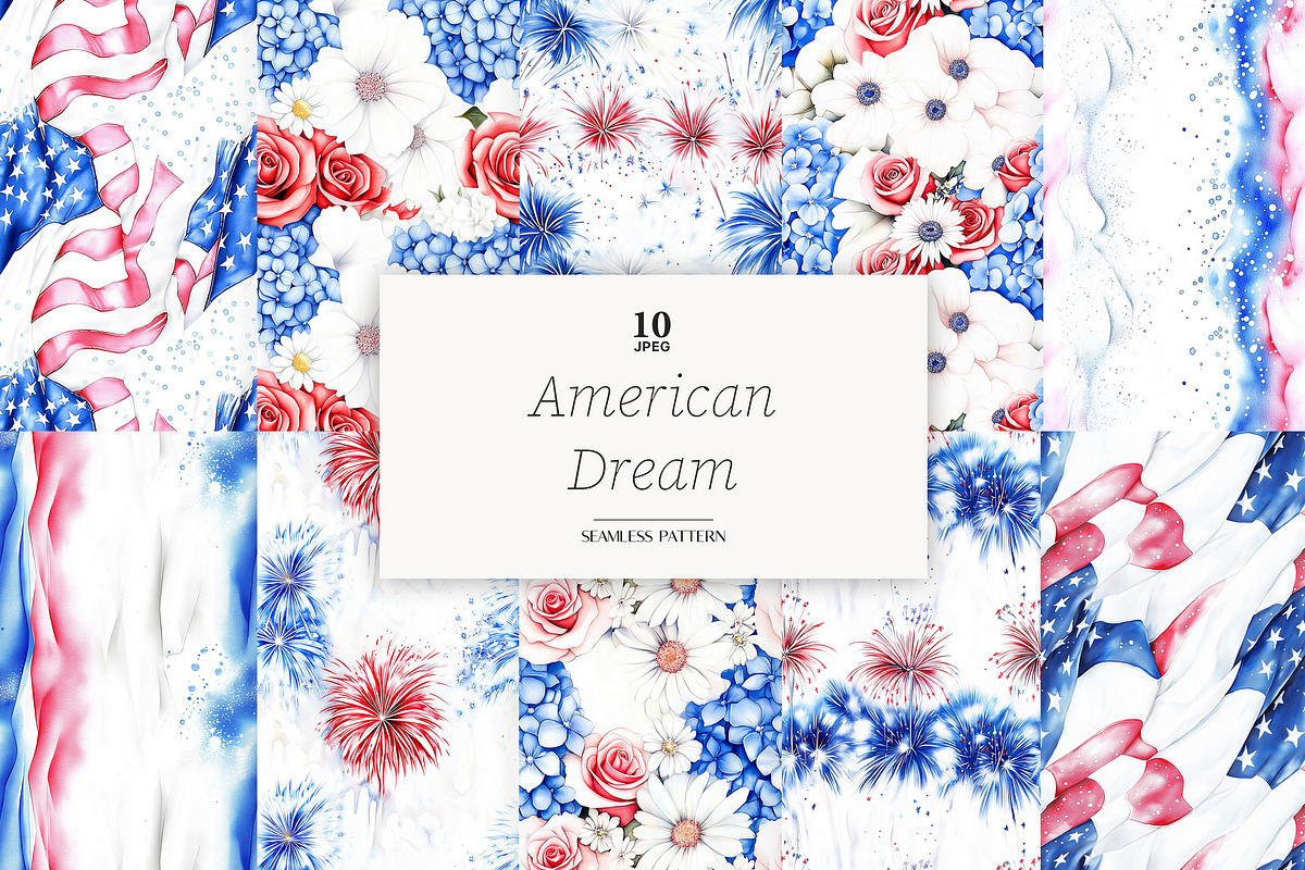 4th of July Paper USA Pattern, a Pattern Graphic by GlamArtZhanna (Photo 1 of 4)