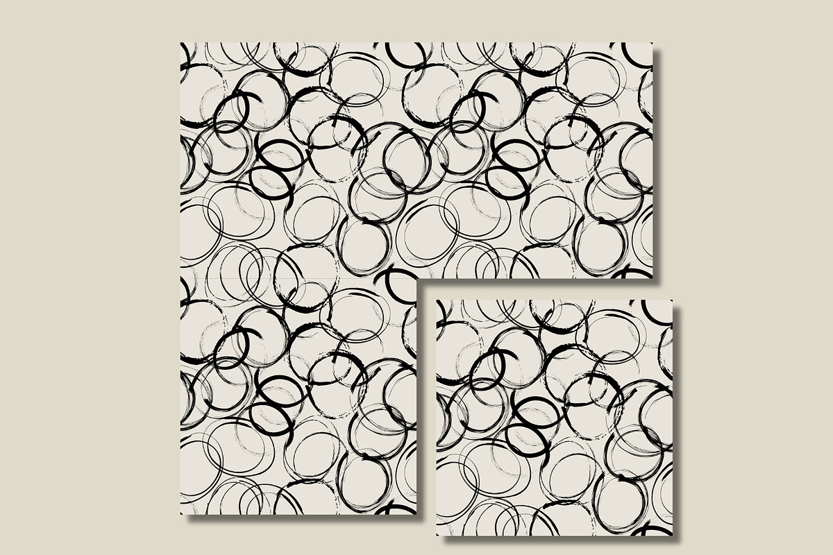 Dark doodle circles dots ink, a Pattern Graphic by Nocito Design (Photo 2 of 5)
