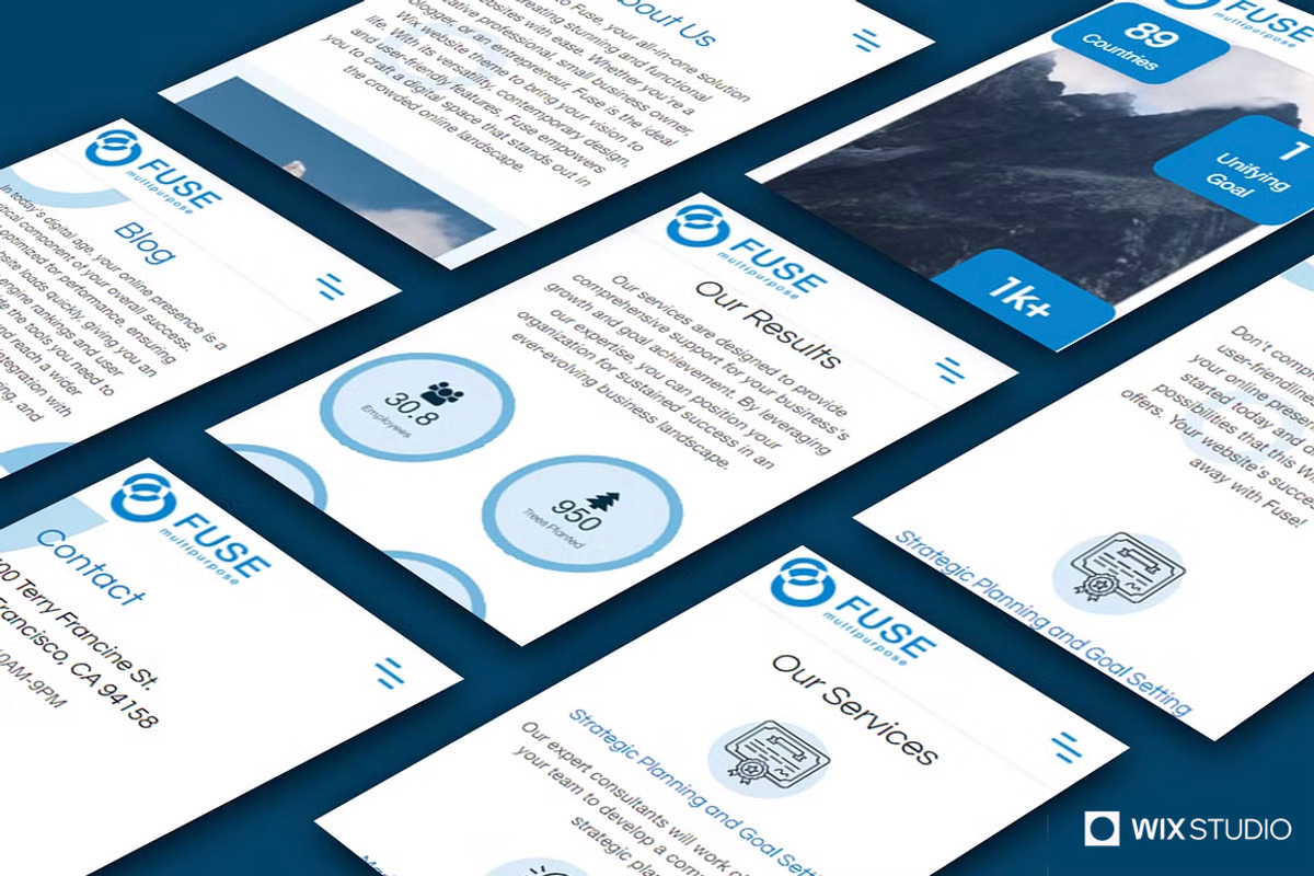 Fuse Business Wix Studio Template, a Wix Template by Webloom Studio - Wix (Photo 1 of 5)