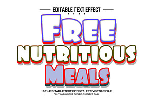Free nutritious editable text effect