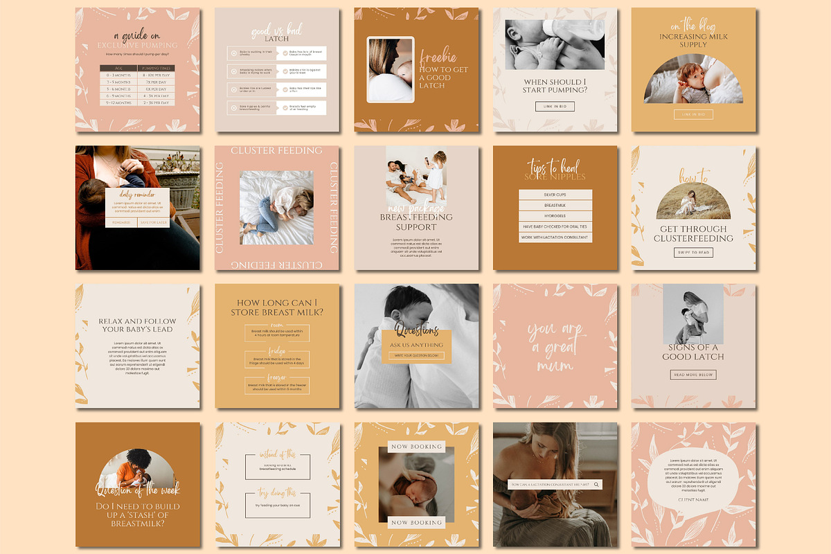 Lactation Consultant Template Bundle, a Social Media Template by Templatez.Co (Photo 2 of 8)