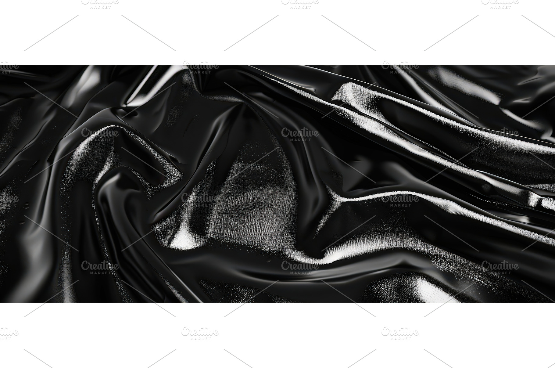 Shiny Black Wrinkled Faux Leather, a Background Photo by piter.goskov
