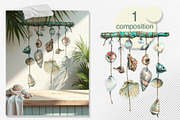 Garland of Shells Watercolor Clipart, an Illustration by NATASHA CHU (Thumbnail 3 of 12)
