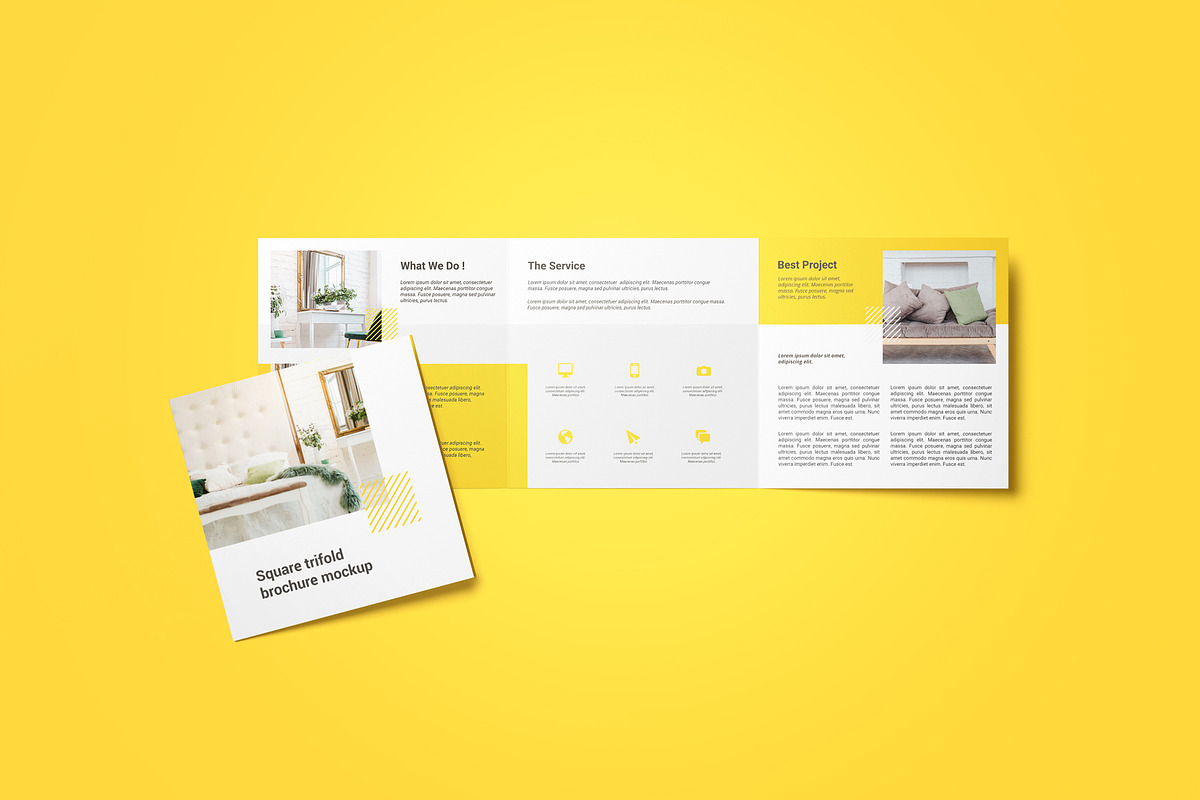 Square Trifold Brochure Mockup, a Product Mockup by Mockup Supper (Photo 15 of 17)