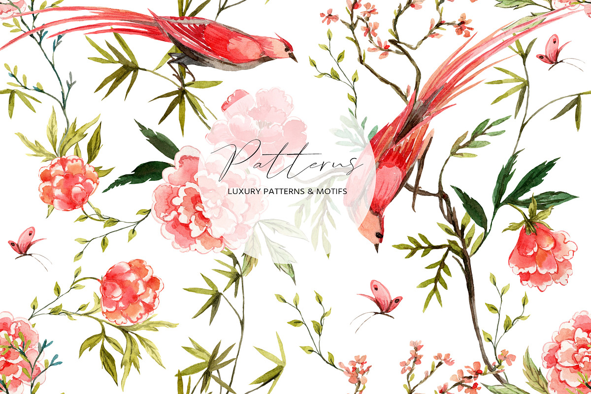 Chinoiserie Paradise, a Pattern Graphic by HannaStudio (Photo 3 of 8)