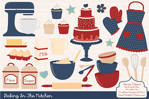 Americana Baking Clipart & Vectors, an Illustration by Amanda Ilkov