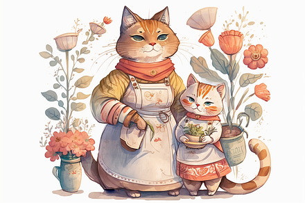 Adorable Cat Mothers Day Collection