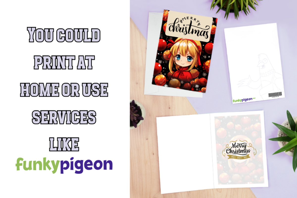 Christmas Card Design Bundle 7 Anime, a Card Template by Jay Major Designs (Photo 2 of 10)