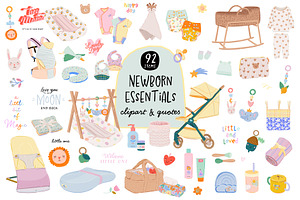 Baby Clipart: Newborn Essentials