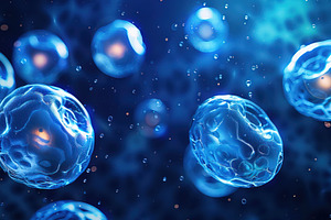 Abstract Blue Cells Background, a Health & Medical Photo by Ales Munt