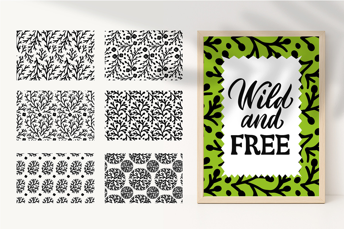 Linocut Conifer Branches Vector Set, a Decorative Illustration by Lettering_Logo (Photo 8 of 13)
