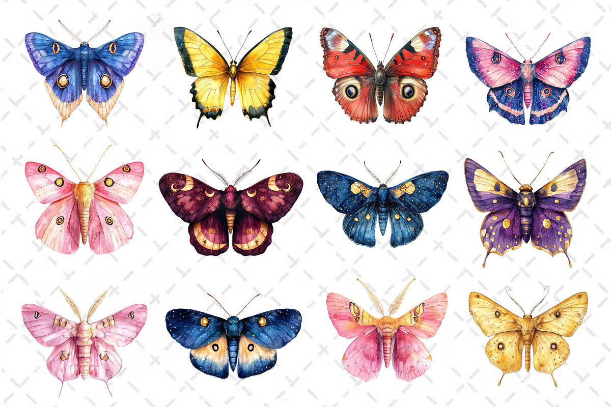 Watercolor Butterfly Clipart PNG, an Illustration by Dream Creation (Photo 4 of 6)