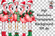 Flamingo Christmas PNG, an Illustration by Clipart Bloom (Thumbnail 2 of 2)