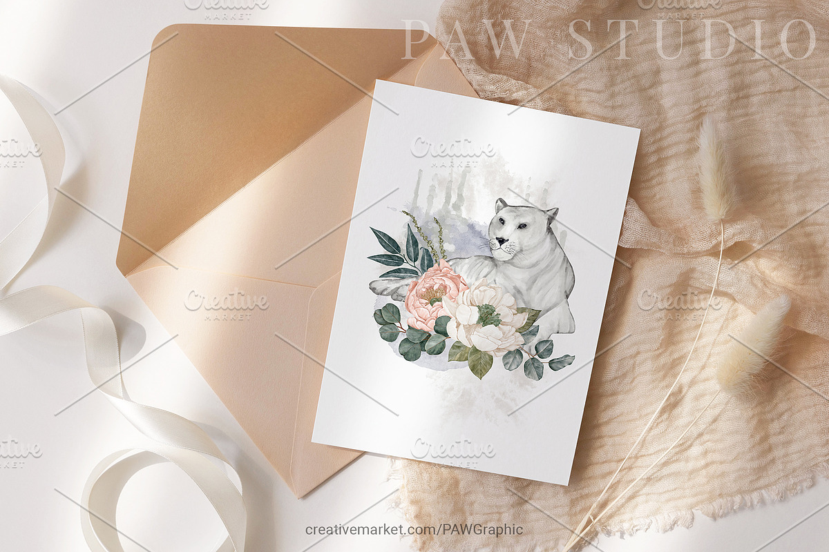 Wild Animals Watercolor Clipart, an Animal Illustration by PawGraphic (Photo 10 of 12)