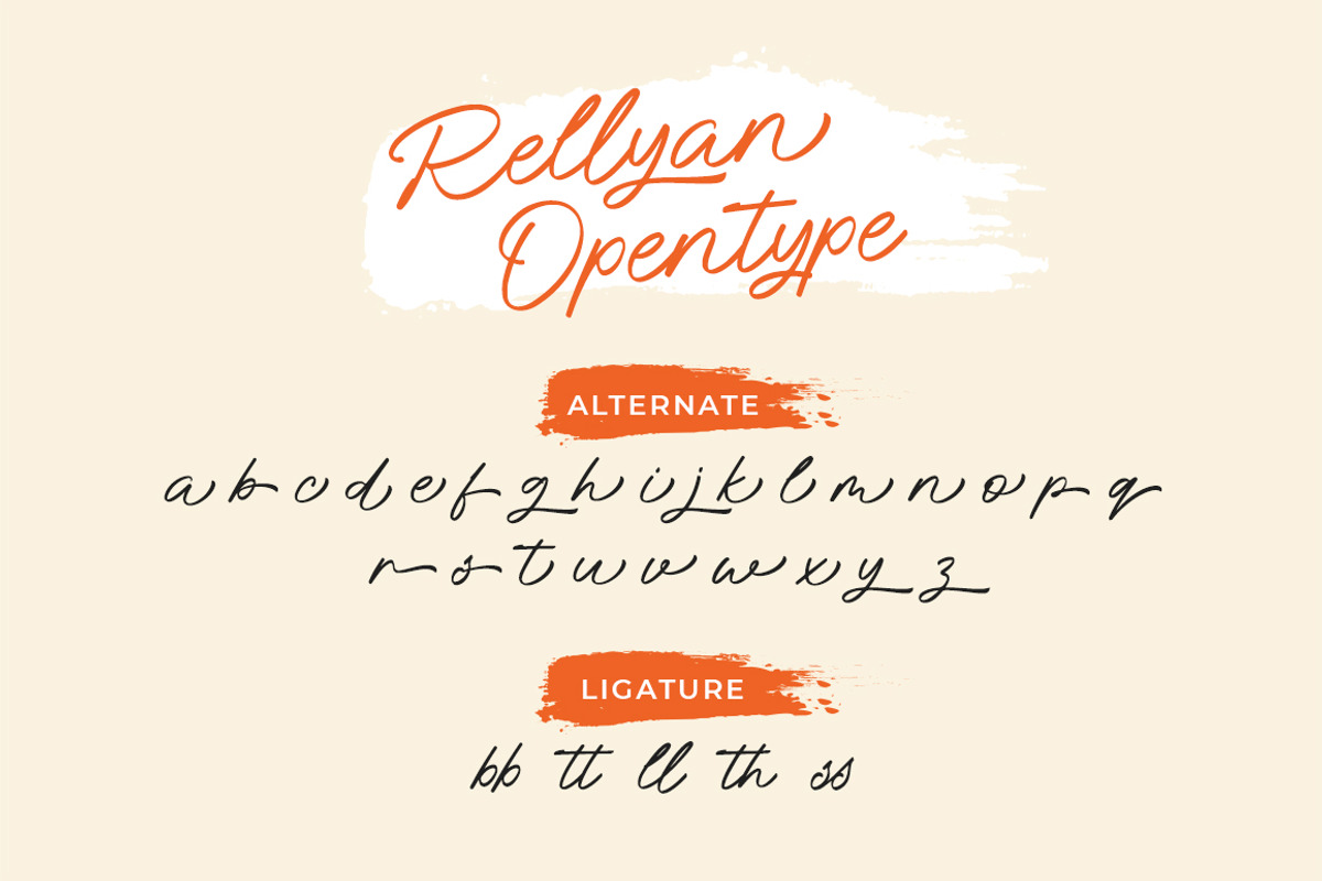 Rellyan, a Script Font by Gatype (Photo 6 of 7)