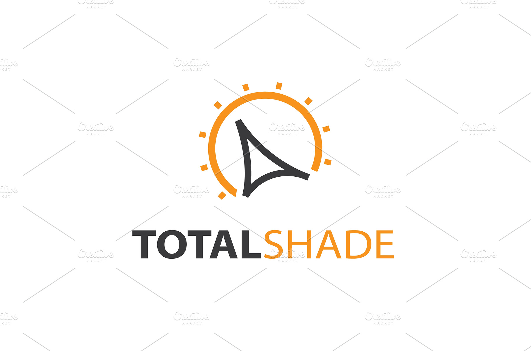 Sail shade canopy logo with sun, a Nature Photo by LogosDen