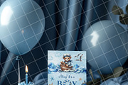 Boy birthday invitation card mockup, an Advertising Mockup by Blush Roses Print (Thumbnail 6 of 7)