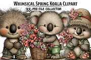Whimsical Spring Koala Clipart, an Illustration by Dream Creation (Thumbnail 1 of 7)