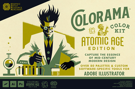 Colorama: Atomic Age (Illustrator), a Brushes & More by G.A.R.M. Company