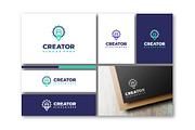 Set of Creator logo designs concept, a Branding & Logo Template by Lucky Creative (Thumbnail 3 of 5)