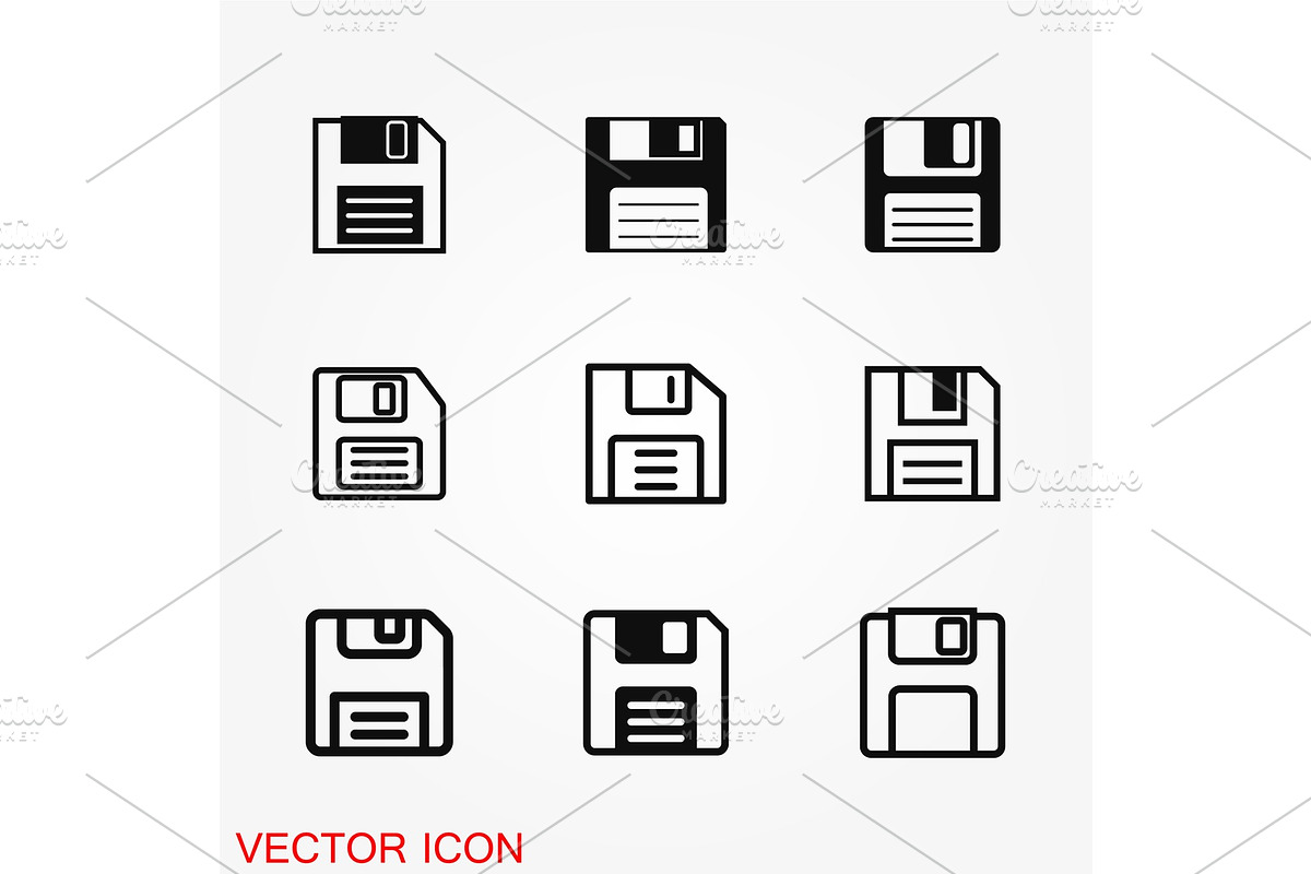 Floppy disk icon, a Technology Illustration by GraphicHouse