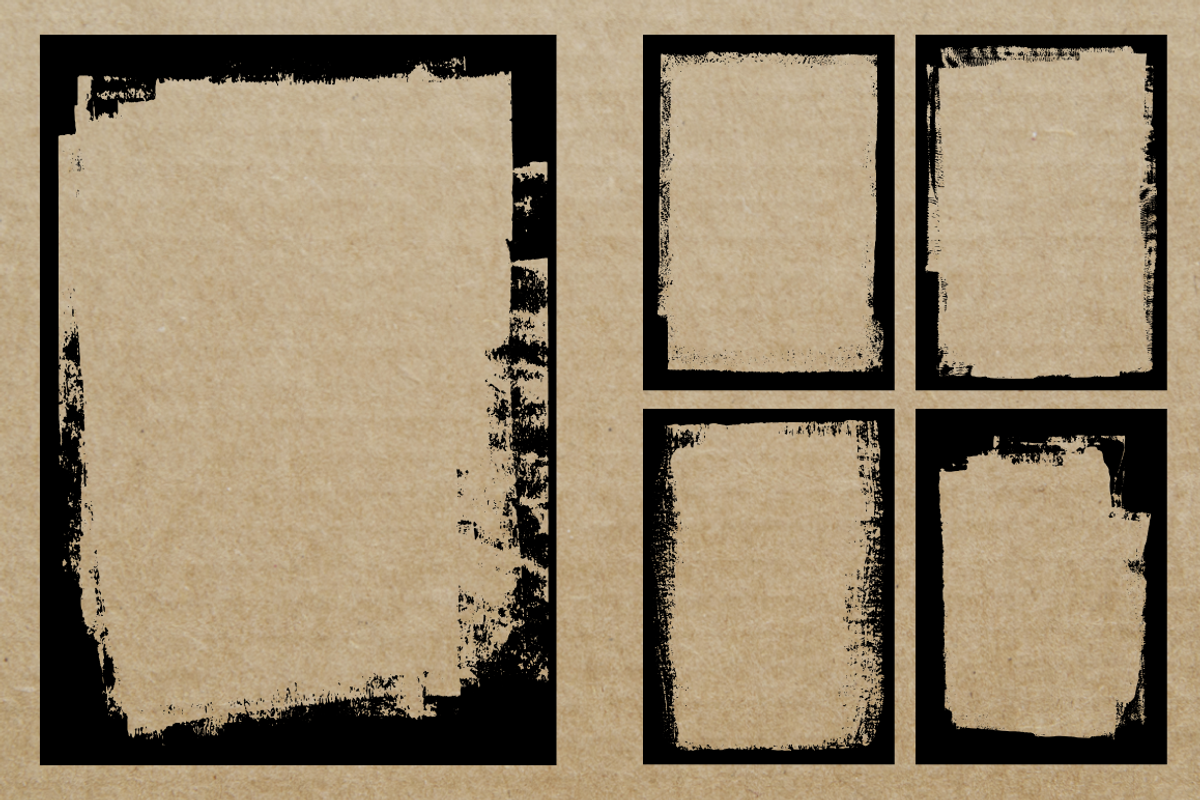 Inked - 26 Textured Borders, a Texture Graphic by Offset