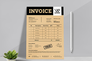 Retro Invoice Design Template