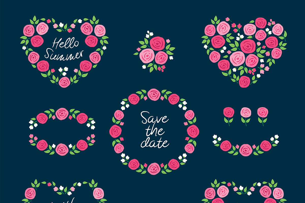 Summer flowers, a Decorative Illustration by Tkoko vectors & patterns (Photo 3 of 5)