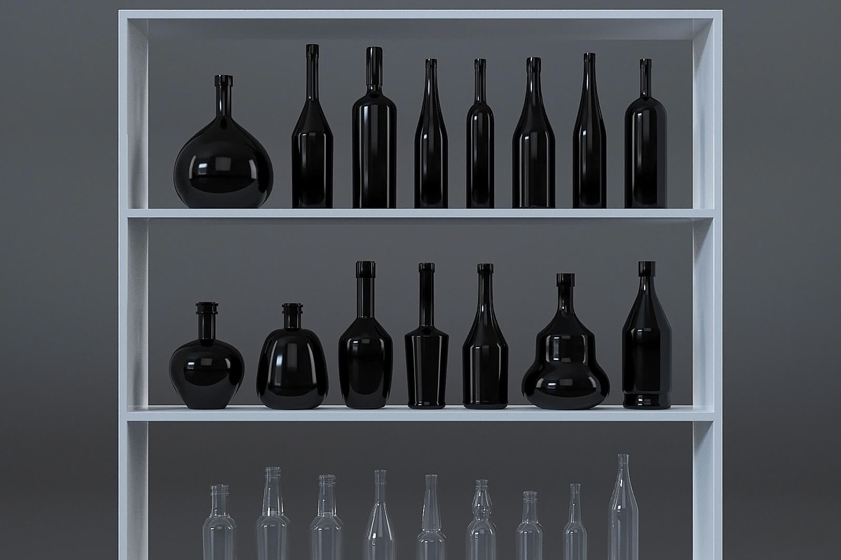 Glasses and bottles collection, a Furniture 3D Model by RC graphics (Photo 3 of 6)