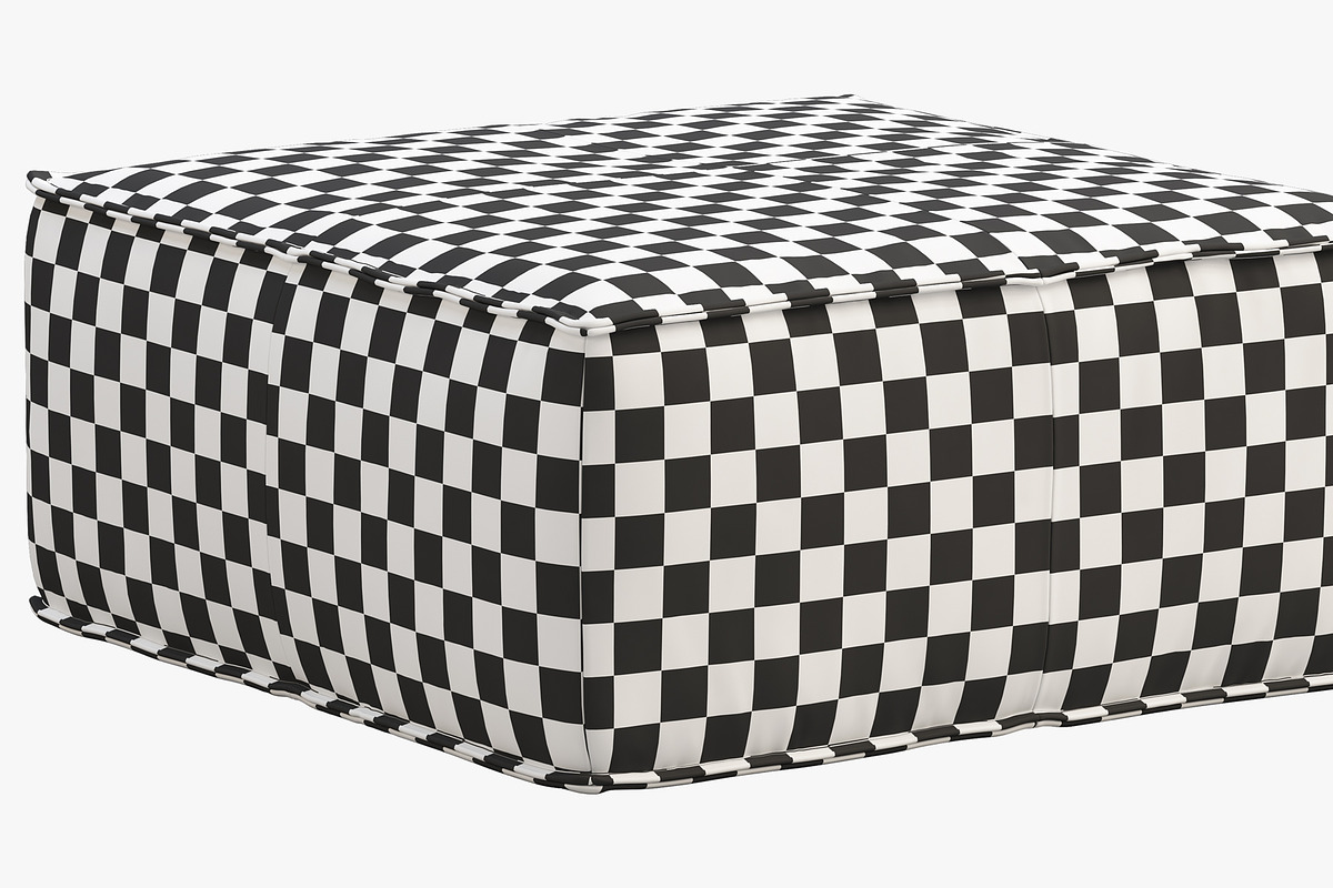 Joybird Lyle Leather Ottoman, a Furniture 3D Model by 3dmitruk (Photo 28 of 30)