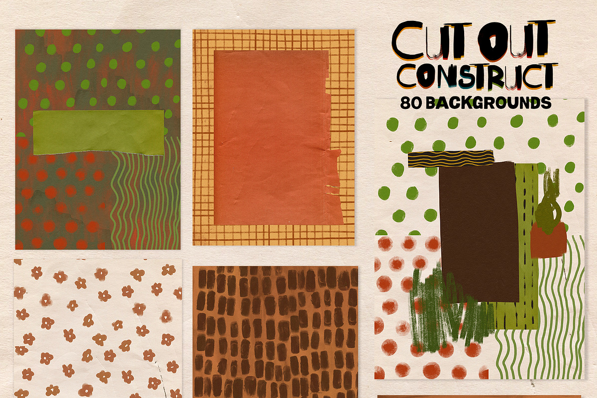 Fall Abstract Backgrounds & Cut Outs, a Decorative Illustration by whiteheartdesign (Photo 9 of 28)