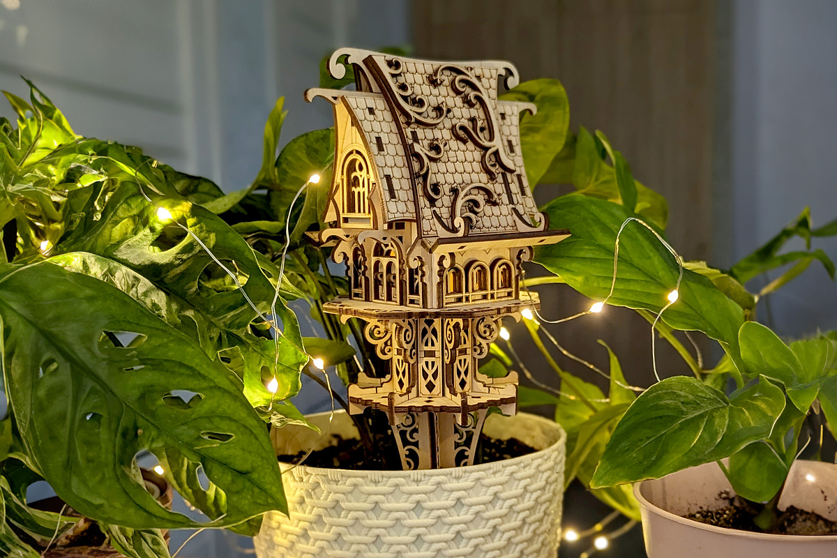 Garden Elf House - Laser Cut Design, an Object Graphic by VectorPainter (Photo 10 of 16)