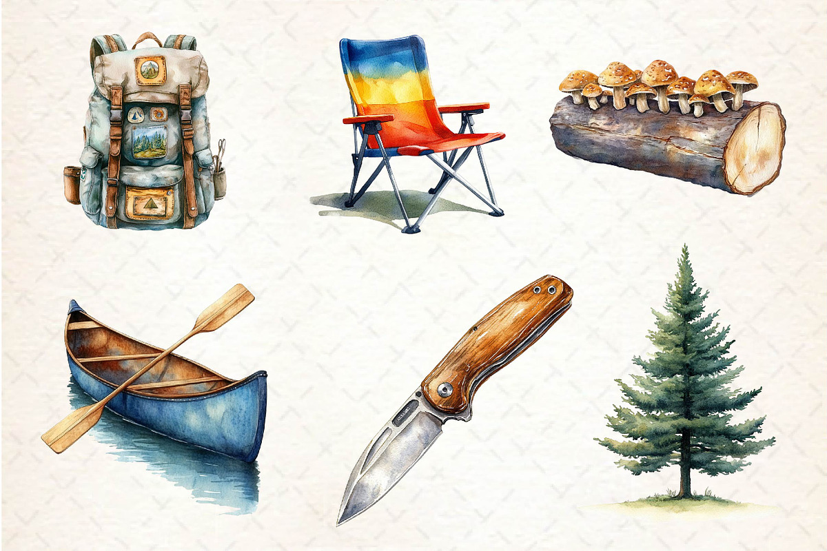 Camping Sublimation Clipart, an Illustration by Dream Creation (Photo 3 of 6)