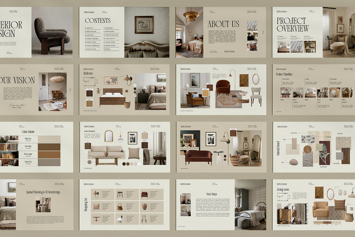 Interior Design Presentation Canva | Amare Creative