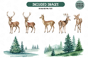 Forest Deer Watercolor Clipart, an Illustration by TatiMockup (Thumbnail 2 of 5)