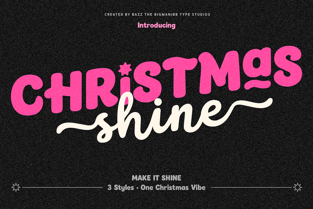 Christmas Shine, a Handwritten Font by BBtypeStudios (Photo 1 of 24)